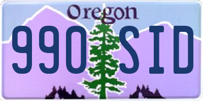 OR license plate 990SID