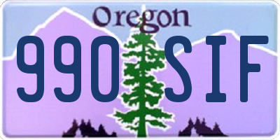 OR license plate 990SIF