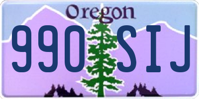 OR license plate 990SIJ