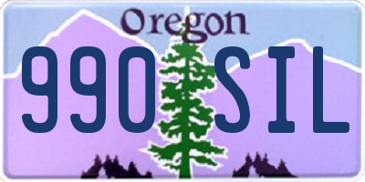 OR license plate 990SIL