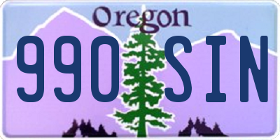 OR license plate 990SIN