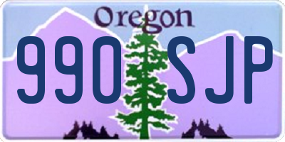 OR license plate 990SJP