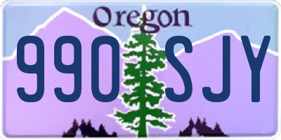 OR license plate 990SJY