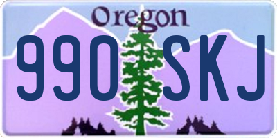 OR license plate 990SKJ