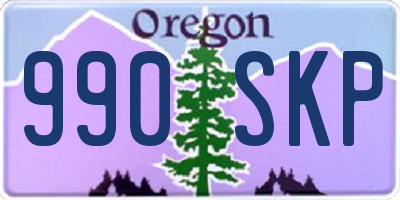 OR license plate 990SKP