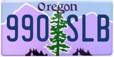 OR license plate 990SLB