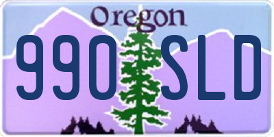 OR license plate 990SLD