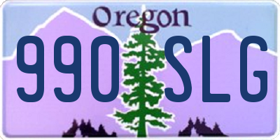 OR license plate 990SLG