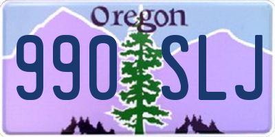 OR license plate 990SLJ