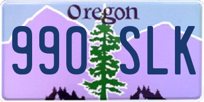 OR license plate 990SLK