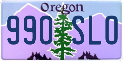 OR license plate 990SLO