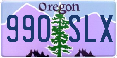 OR license plate 990SLX