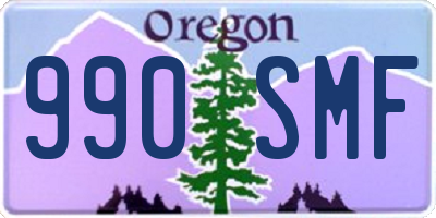 OR license plate 990SMF