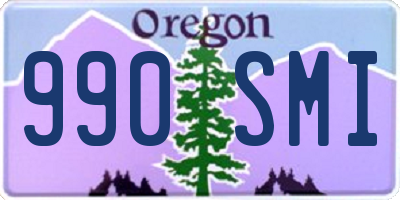 OR license plate 990SMI