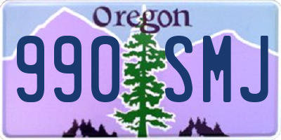 OR license plate 990SMJ