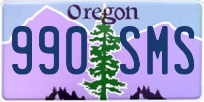 OR license plate 990SMS