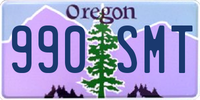 OR license plate 990SMT