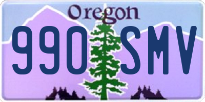 OR license plate 990SMV
