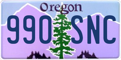 OR license plate 990SNC