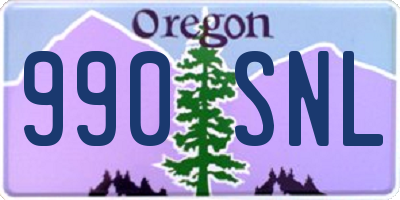 OR license plate 990SNL
