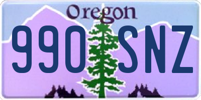 OR license plate 990SNZ