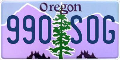 OR license plate 990SOG