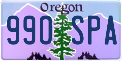 OR license plate 990SPA