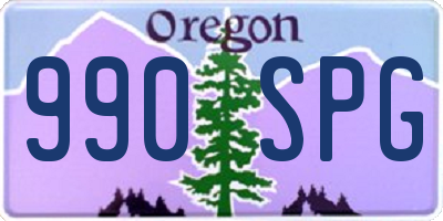 OR license plate 990SPG