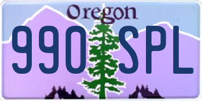 OR license plate 990SPL