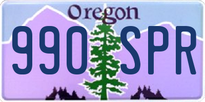 OR license plate 990SPR