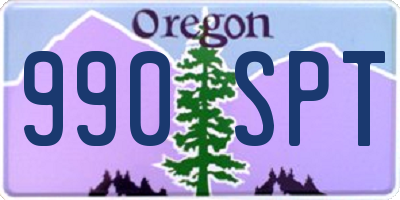 OR license plate 990SPT