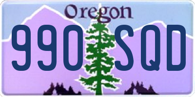 OR license plate 990SQD