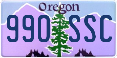 OR license plate 990SSC