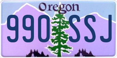 OR license plate 990SSJ