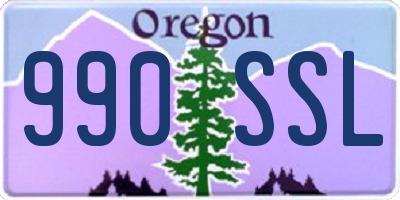 OR license plate 990SSL