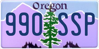 OR license plate 990SSP