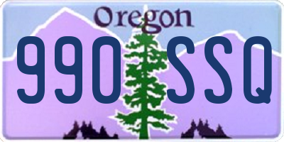 OR license plate 990SSQ