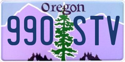 OR license plate 990STV