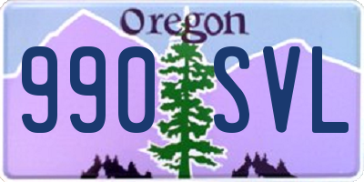 OR license plate 990SVL
