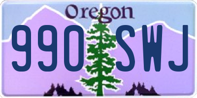 OR license plate 990SWJ