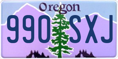 OR license plate 990SXJ