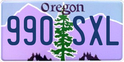OR license plate 990SXL
