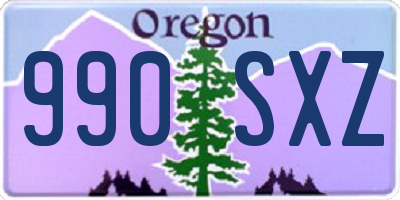 OR license plate 990SXZ