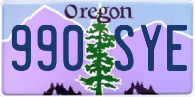 OR license plate 990SYE