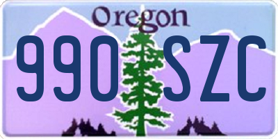 OR license plate 990SZC