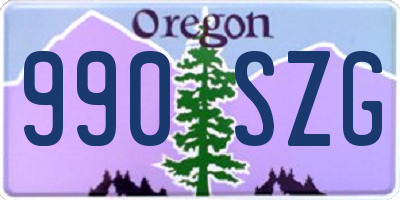 OR license plate 990SZG