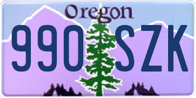 OR license plate 990SZK