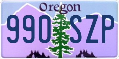 OR license plate 990SZP