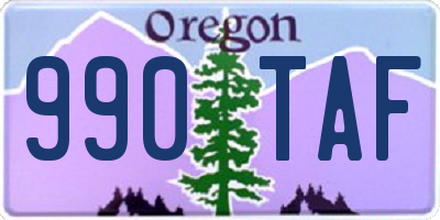 OR license plate 990TAF