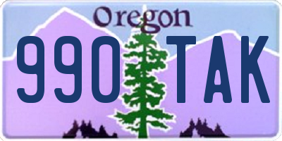 OR license plate 990TAK